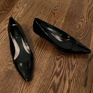 New Calvin Klein kitten patent heel